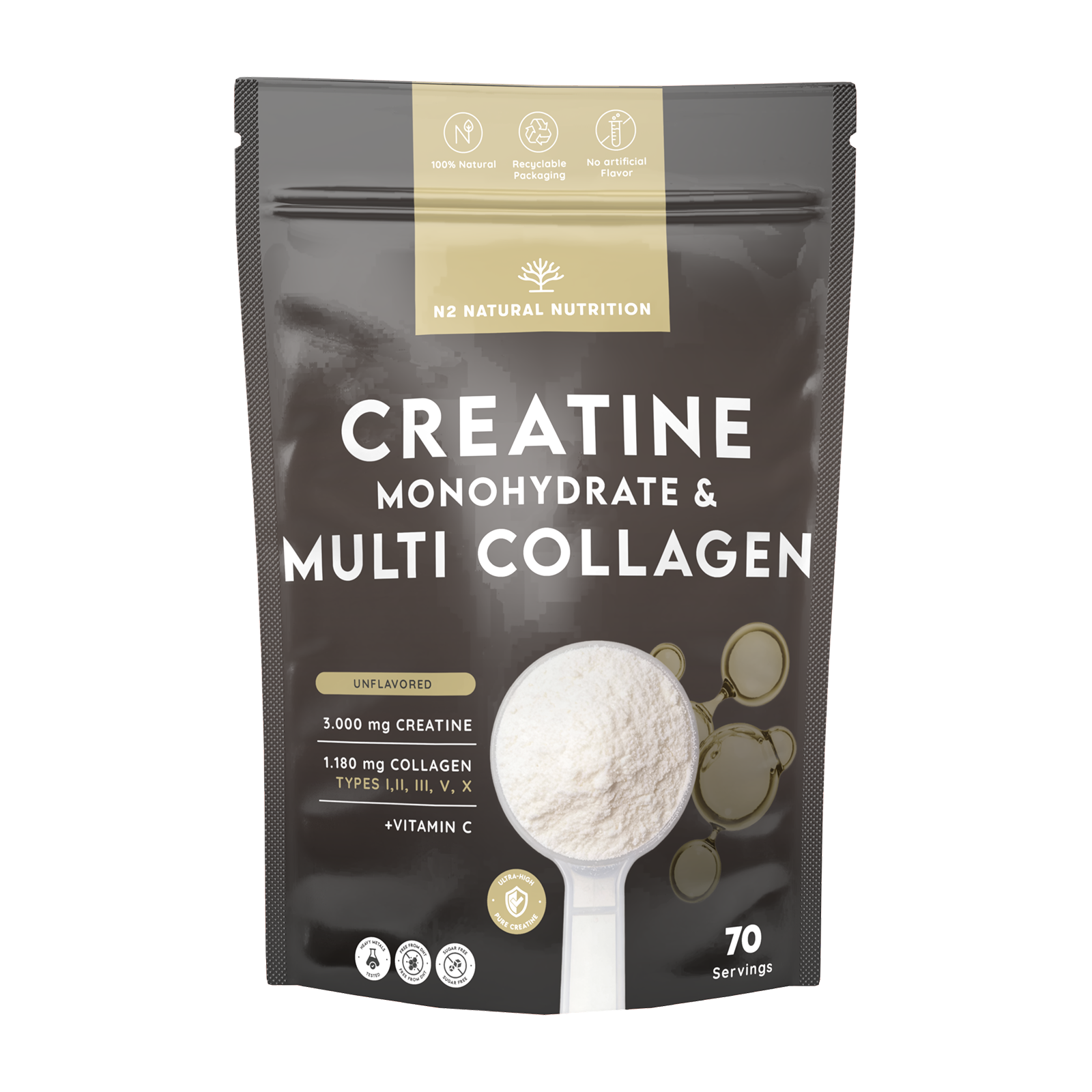 Créatine monohydrate et collagène