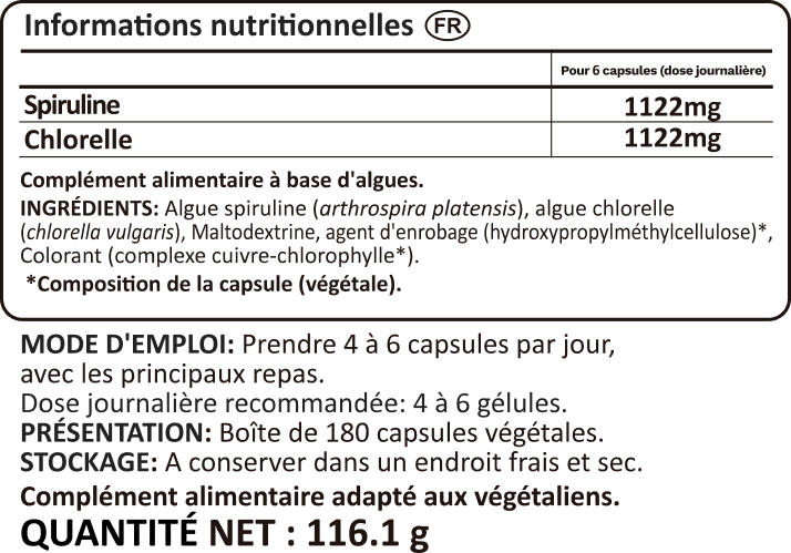 Spiruline avec chlorella benefits