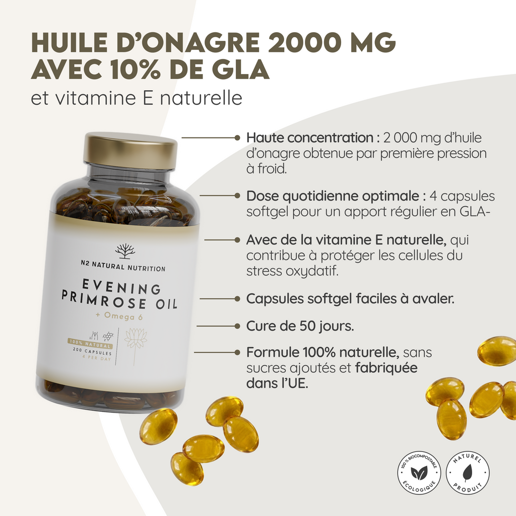 Huile d'onagre avec vitamine E