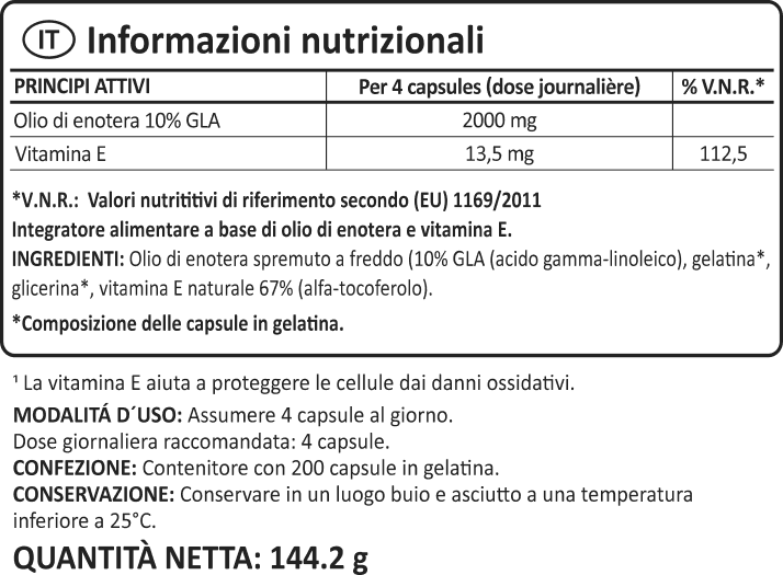 Huile d'onagre avec vitamine E benefits