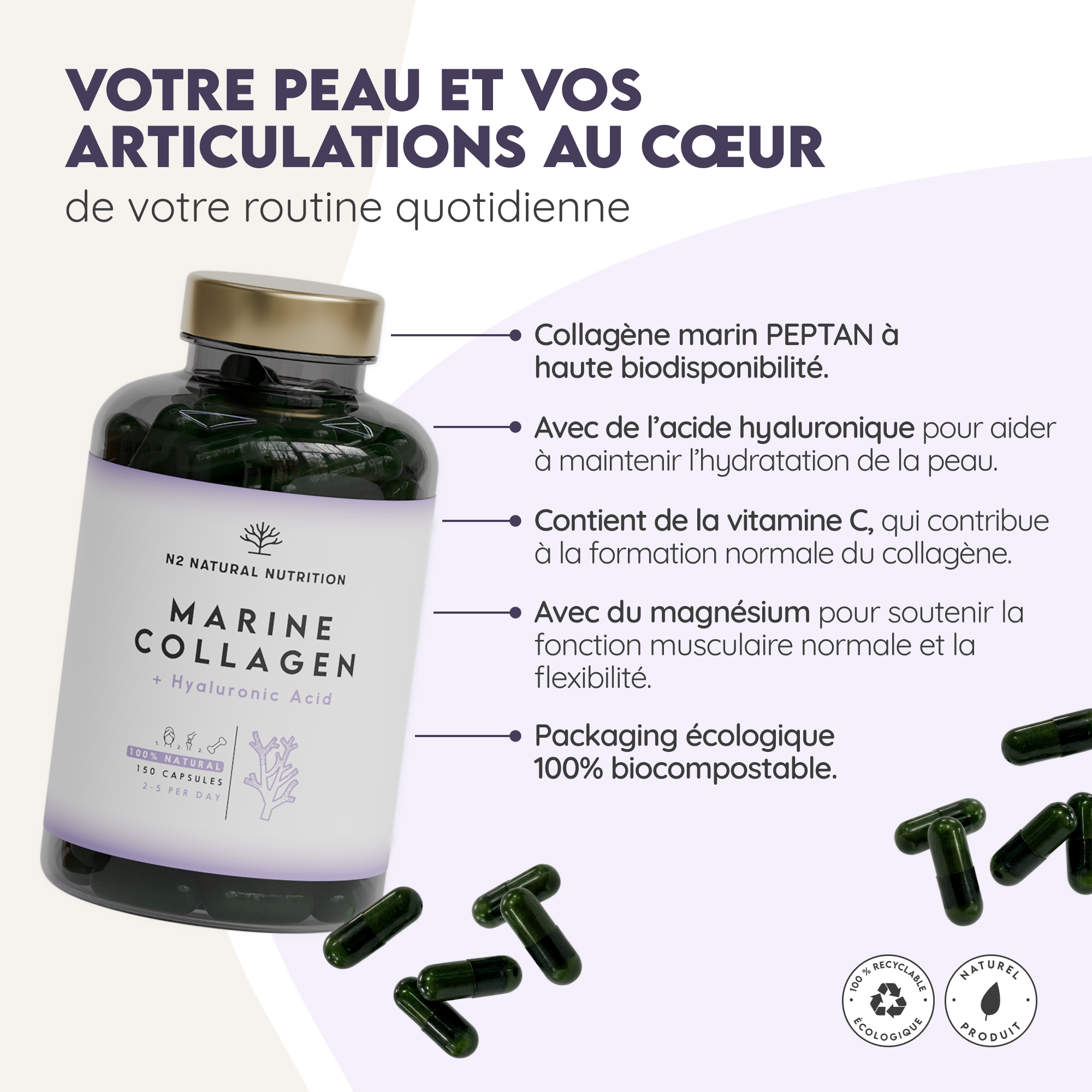 Collagene Marin avec Acide Hyaluronique: 150