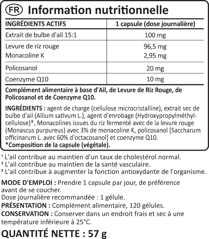 Levure de riz rouge benefits