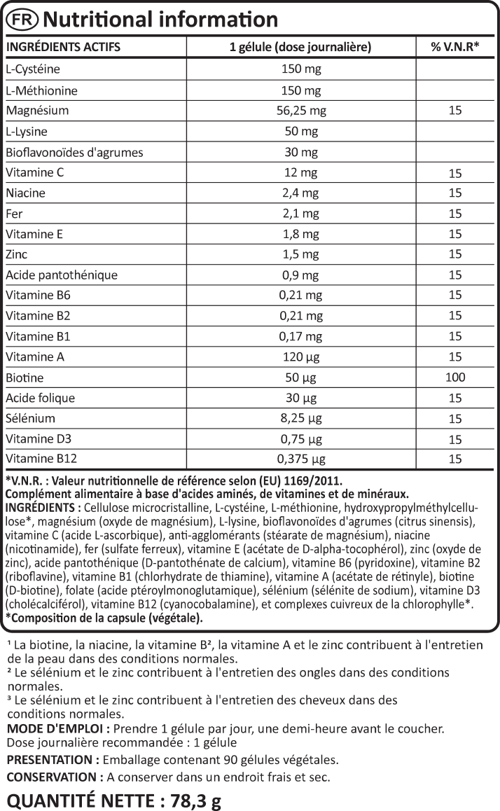 Biotine cheveux, peau et ongles benefits